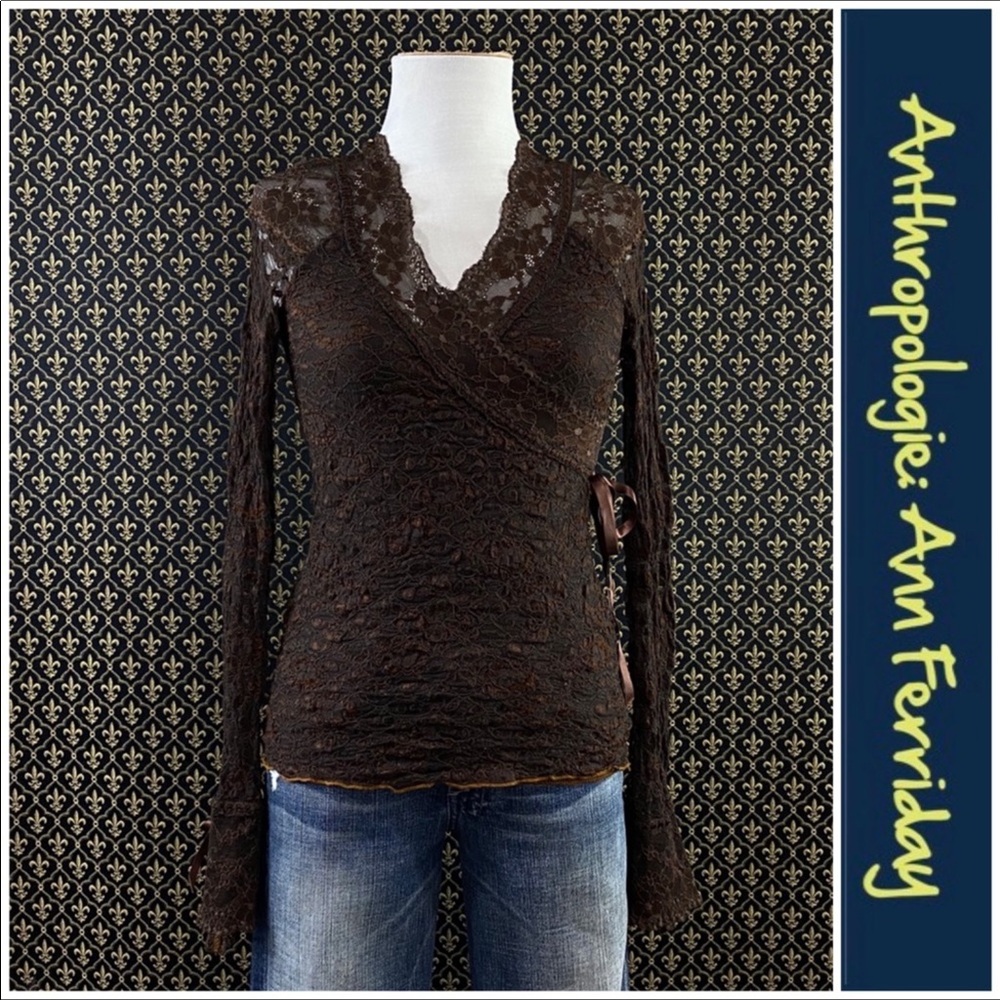 Anthro "Portrait-In-Lace Top" by Ann Ferriday
